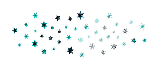 Falling snow at night. Bokeh lights