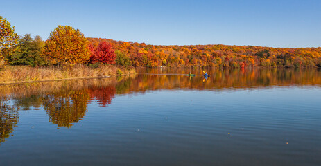 scenic lake in autumn