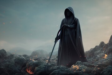 The Grim Reaper, Thanatos - obrazy, fototapety, plakaty