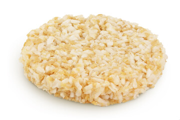 coconut cookies with white flax seeds and honey isolated on white background with full depth of field. Healthy food