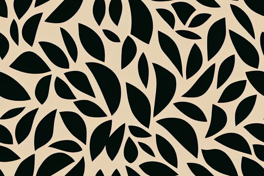 Tropical palm and monstera leaves with leopard skin background abstract 2d illustration seamless pattern in black and white