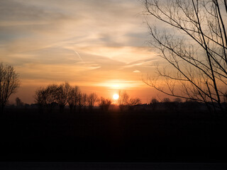 sunset in the mountains