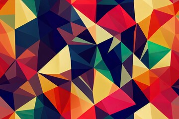 High quality geometric seamless pattern background, 2d illustration abstract geometric shapes art. Colorful trendy seamless pattern background.