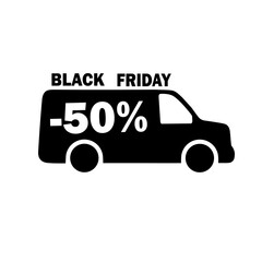 Fototapeta premium Black Friday icon for advertising, banners, leaflets and flyers