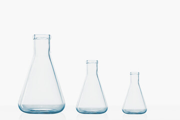 laboratory flasks, glass jars, laboratory, white background, transparent glass, chemistry, medicine, laboratory, pharmaceuticals