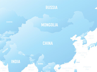China detailed political map with lables