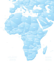 Africa map detailed political map with lables