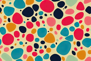 Fototapeta premium Children art background with colorful line doodle style seamless pattern and 2d illustration illustration design.