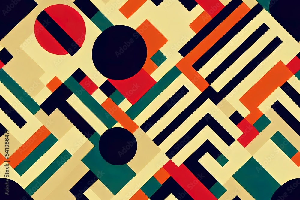 Aufkleber retro seamless pattern with distorted checkered and smiling faces in style 70s, 80s. trendy 2d illus