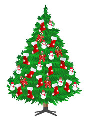 Realistic Christmas tree.Realistic Christmas tree transparent background 