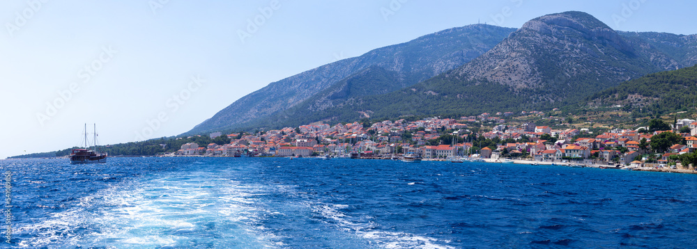 Canvas Prints Panorama of Omis - Croatia