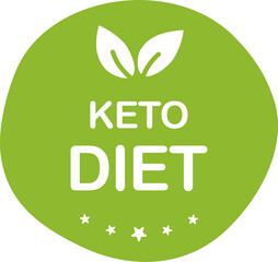 Keto icon badge logo. Ketogenic diet stamp isolated health symbol background. Illustration