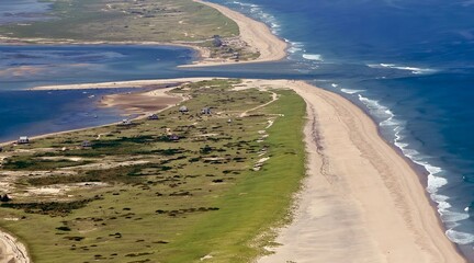 Chatham, Cape Cod Outer Beach and Camps with Erosion in New England