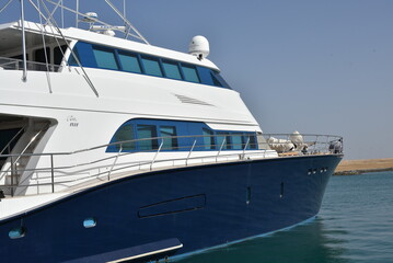 Fototapeta na wymiar luxury yacht in the port