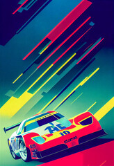 Racing car illustration
