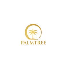 logo design element palm tree