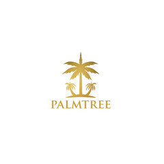logo design element palm tree