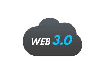 WEB 3 cloud icon design technology. Web3 cloud icon illustration network sign icon.