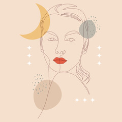 momen face potrait hand drawn art