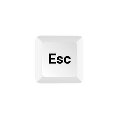 Esc button key vector icon. Escape keyboard logo computer cartoon illustration sign. Esc design technology key design symbol.