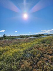 view of the sea from the hill