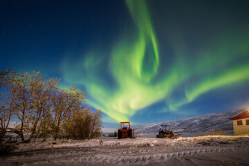 Northern lights in Laugar, Iceland