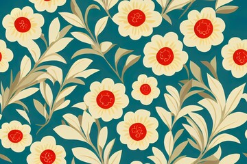Organic motif, botanical motif background. Seamless pattern.2d illustration.