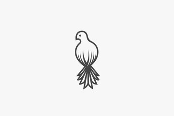 Illustration vector graphic of dove or bird. Good for logo