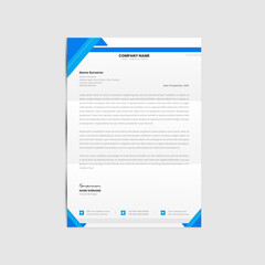 Professional and modern letterhead template design with geometric shapes