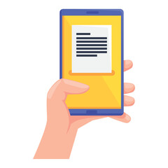 hand with smartphone device