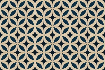 Set of patterned azulejo floor tiles. Abstract geometric background. 2d illustration illustration, seamless mediterranean pattern. Portuguese floor tiles azulejo design. Floor cement talavera tiles