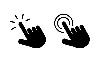 Hand click icon vector for web and mobile app. pointer sign and symbol. hand cursor icon
