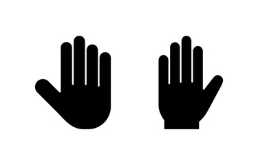 Hand icon vector for web and mobile app. hand sign and symbol. hand gesture