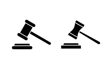 Gavel icon vector for web and mobile app. judge gavel sign and symbol. law icon. auction hammer
