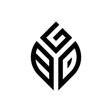Initial letter GBD Abstract Leaf Logo Design Symbol
