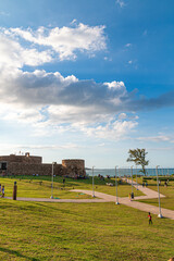 atardecer en fortaleza antigua 