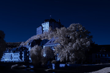 infrared photography - ir photo of landscape under sky with clouds - the art of our world in the...