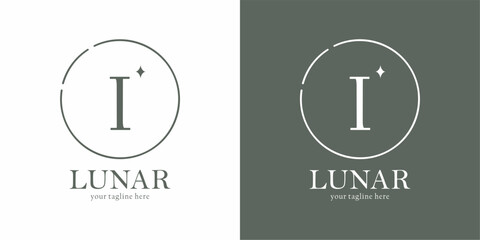 Lunar Logo Design with Letter I