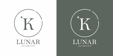 Lunar Logo Design with Letter K