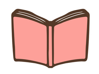 ●かわいい開いた本／手描きイラスト素材