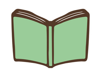 ●かわいい開いた本／手描きイラスト素材