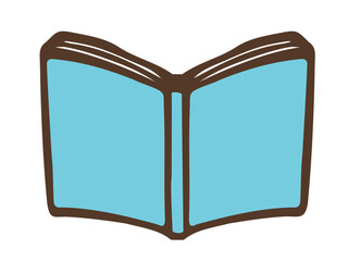 ●かわいい開いた本／手描きイラスト素材