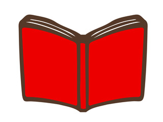 ●かわいい開いた本／手描きイラスト素材