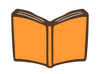 ●かわいい開いた本／手描きイラスト素材