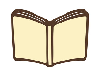 ●かわいい開いた本／手描きイラスト素材