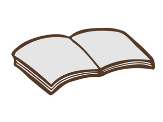 ●かわいい開いた本／手描きイラスト素材