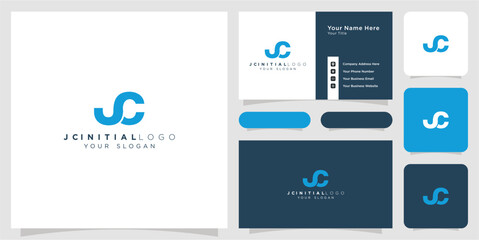 jc logo modern design template card