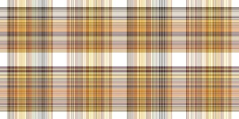 Woodland white tartan seamless border textile. Tonal autumnal forest plaid with organic texture. banner of orange stripe for rough washi tape.
