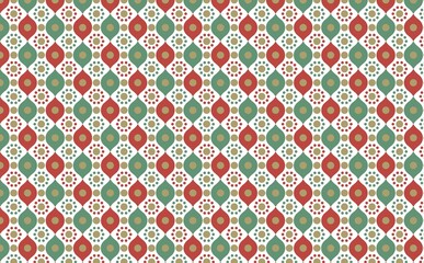 クリスマス配色のシームレスパターン