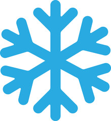 Snowflake icon. Christmas snowflake in png. Isolated snowflake in blue